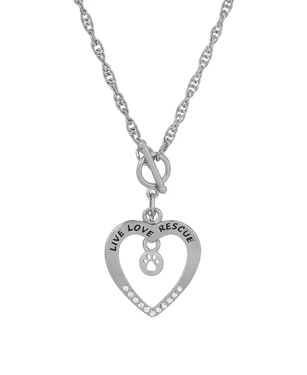 

Ожерелье Crystal Live Love Rescue Heart 2028, silver