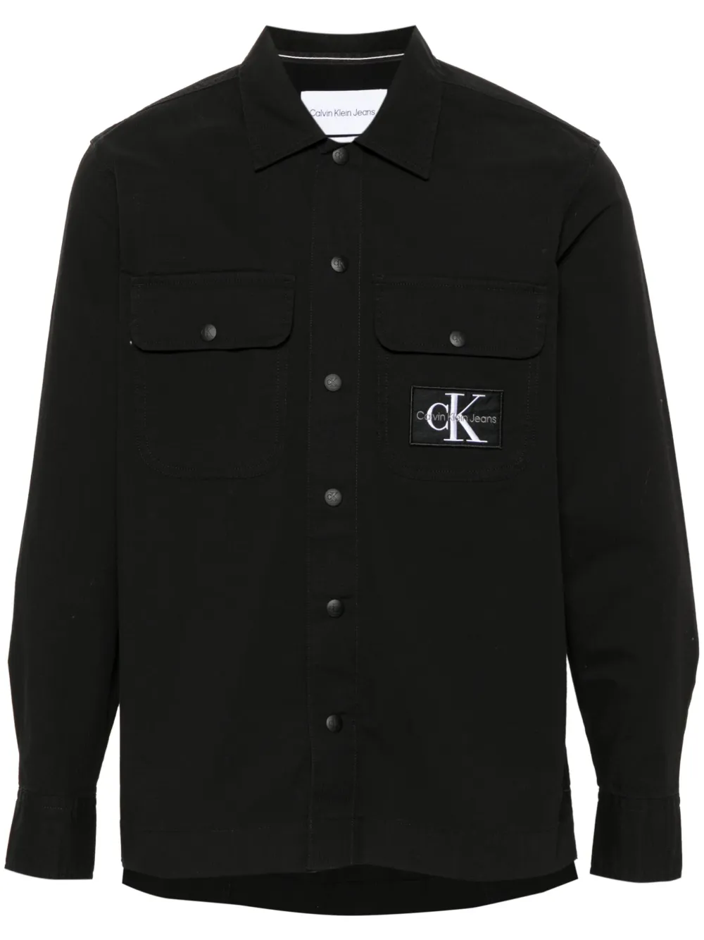 

Рубашка из рипстопа с логотипом Calvin Klein Jeans, черный