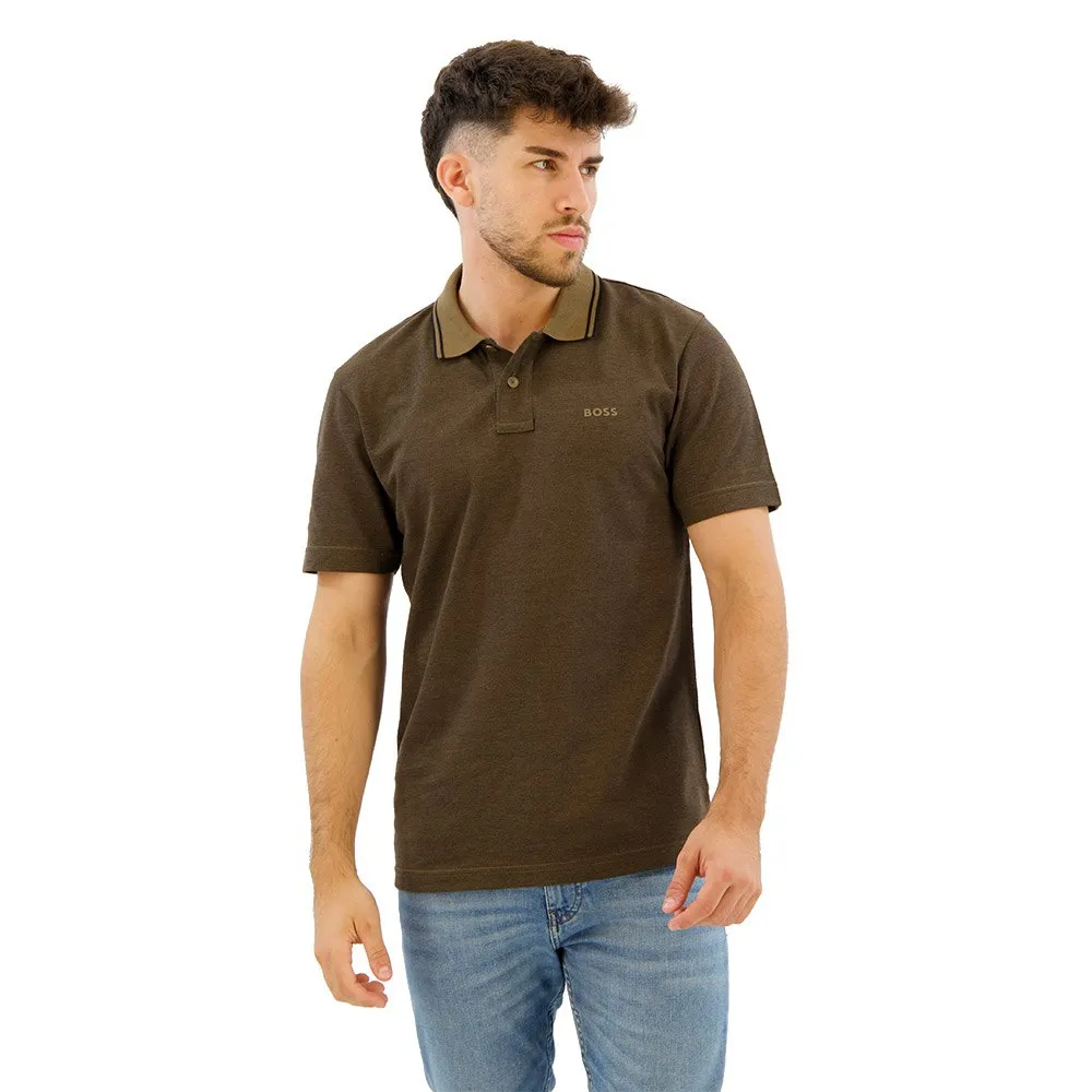 

Поло BOSS Pe Oxford New, коричневый