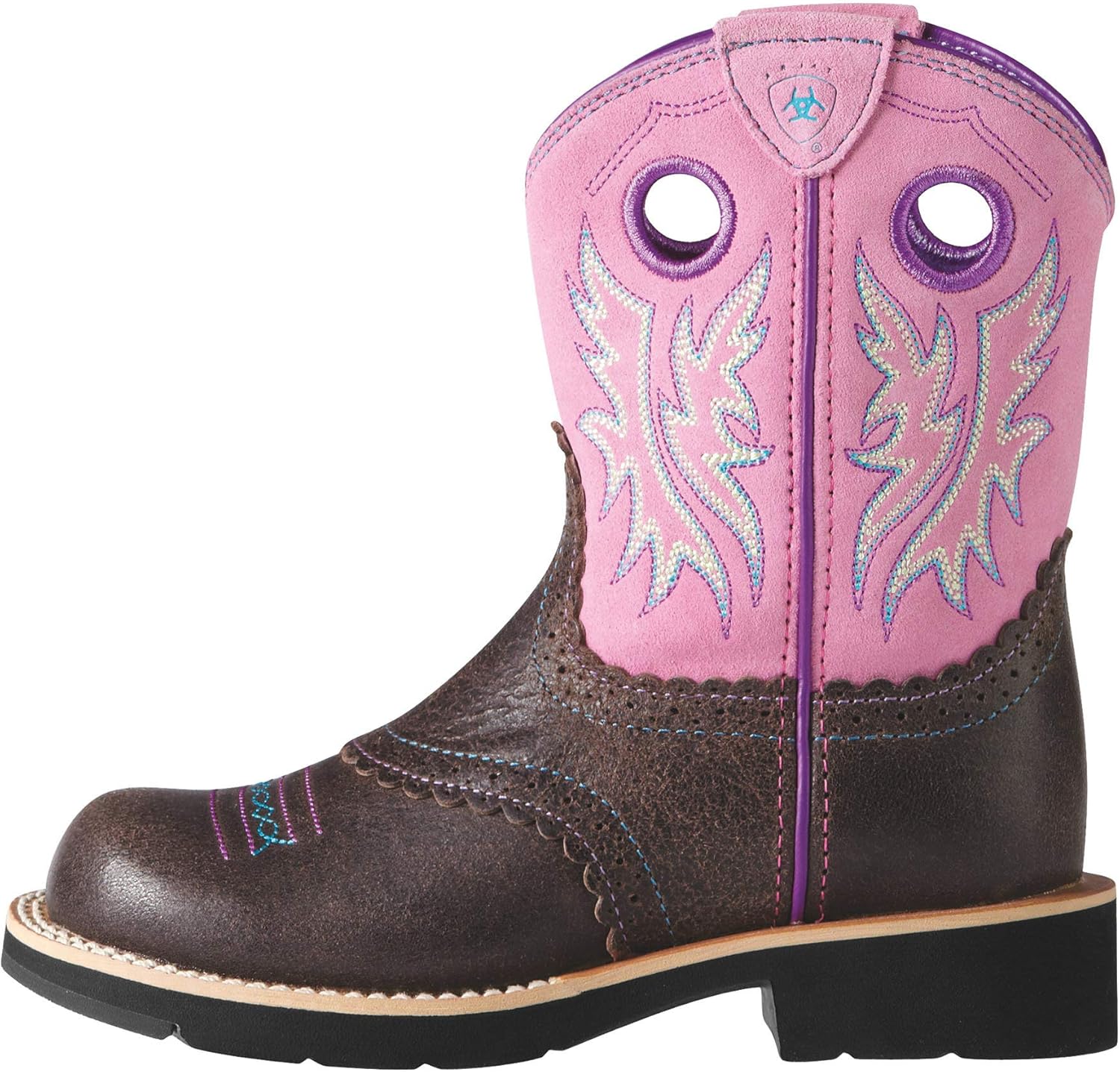 Детские кожаные вестерн-сапоги Ariat Fatbaby Cowgirl, коричневый — фото 2