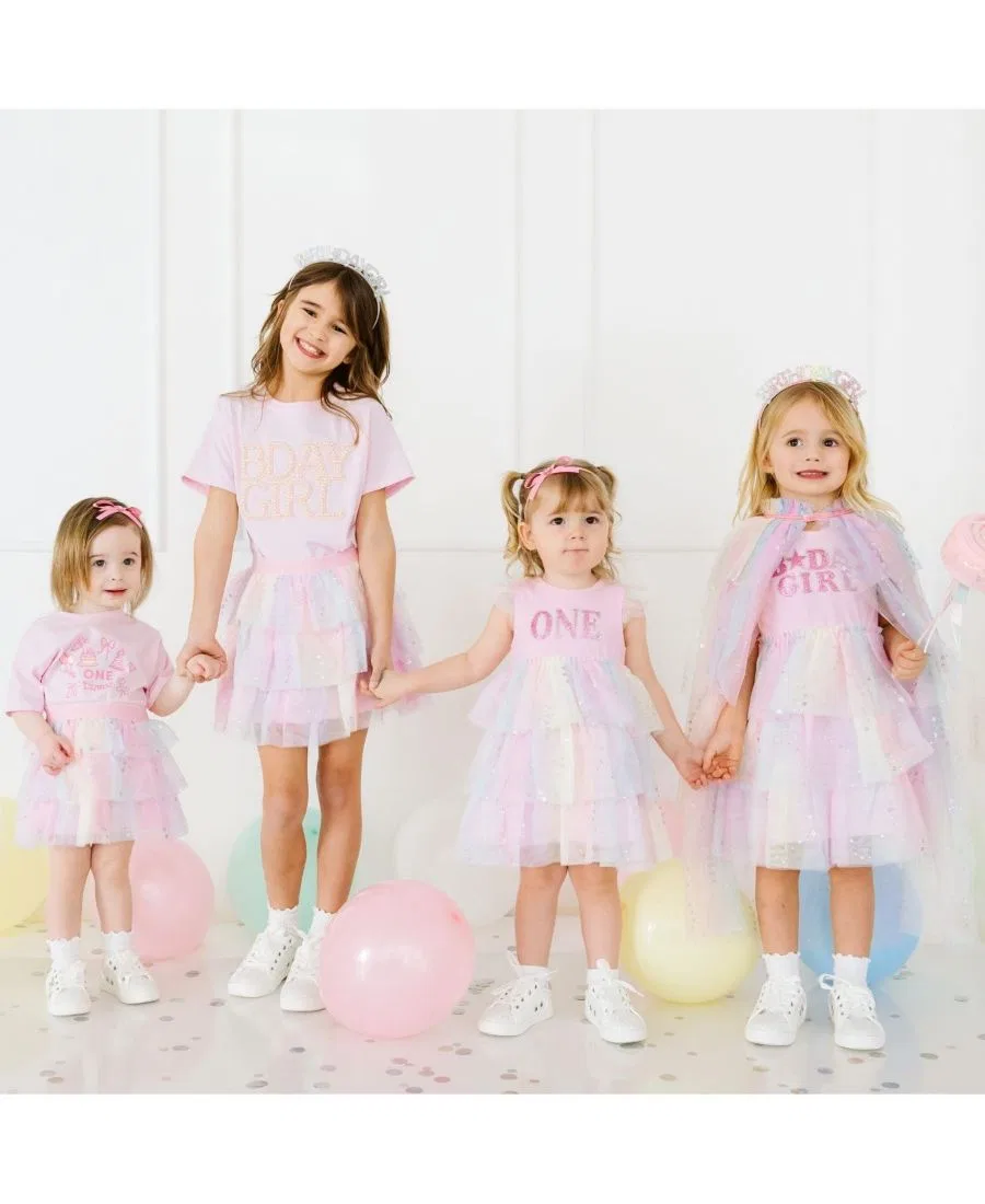 Футболка с коротким рукавом «Иконка для первого дня рождения девочки» Sweet Wink, розовый — фото 4