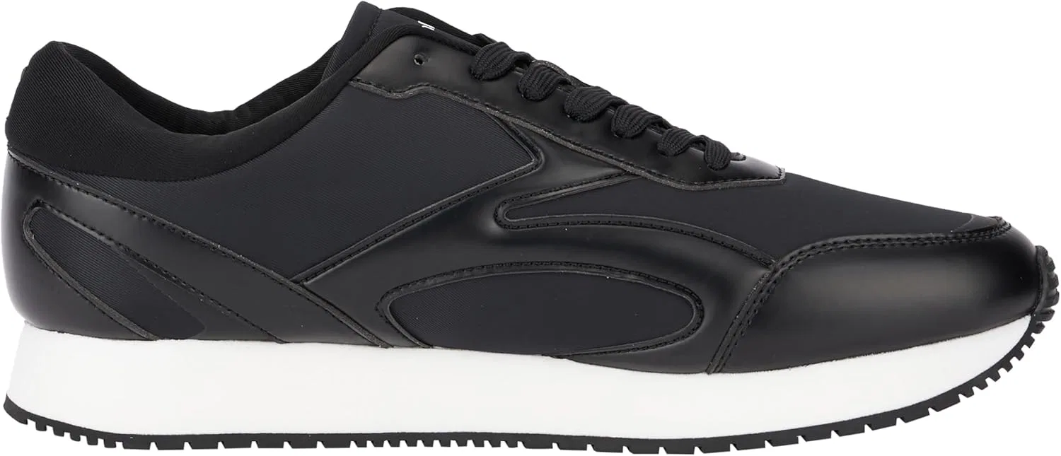 Многослойные кроссовки в стиле ретро Calvin Klein Herren Runner Schuhe, Black, Bright White — фото 4