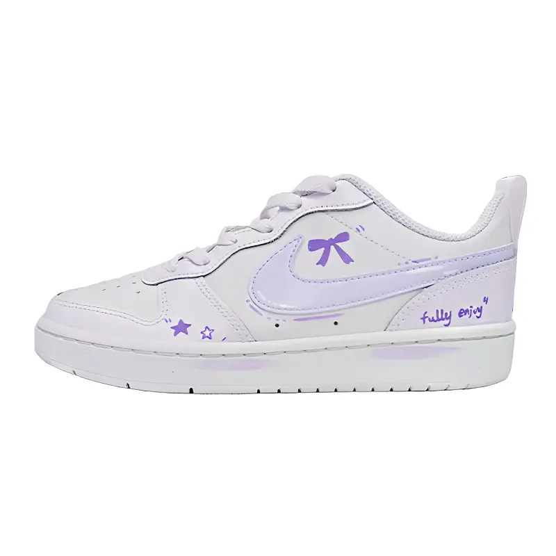 

Nike Court Borough Purple Star Sweet Mood кожаные противоскользящие с амортизацией устойчивые к истиранию низкие