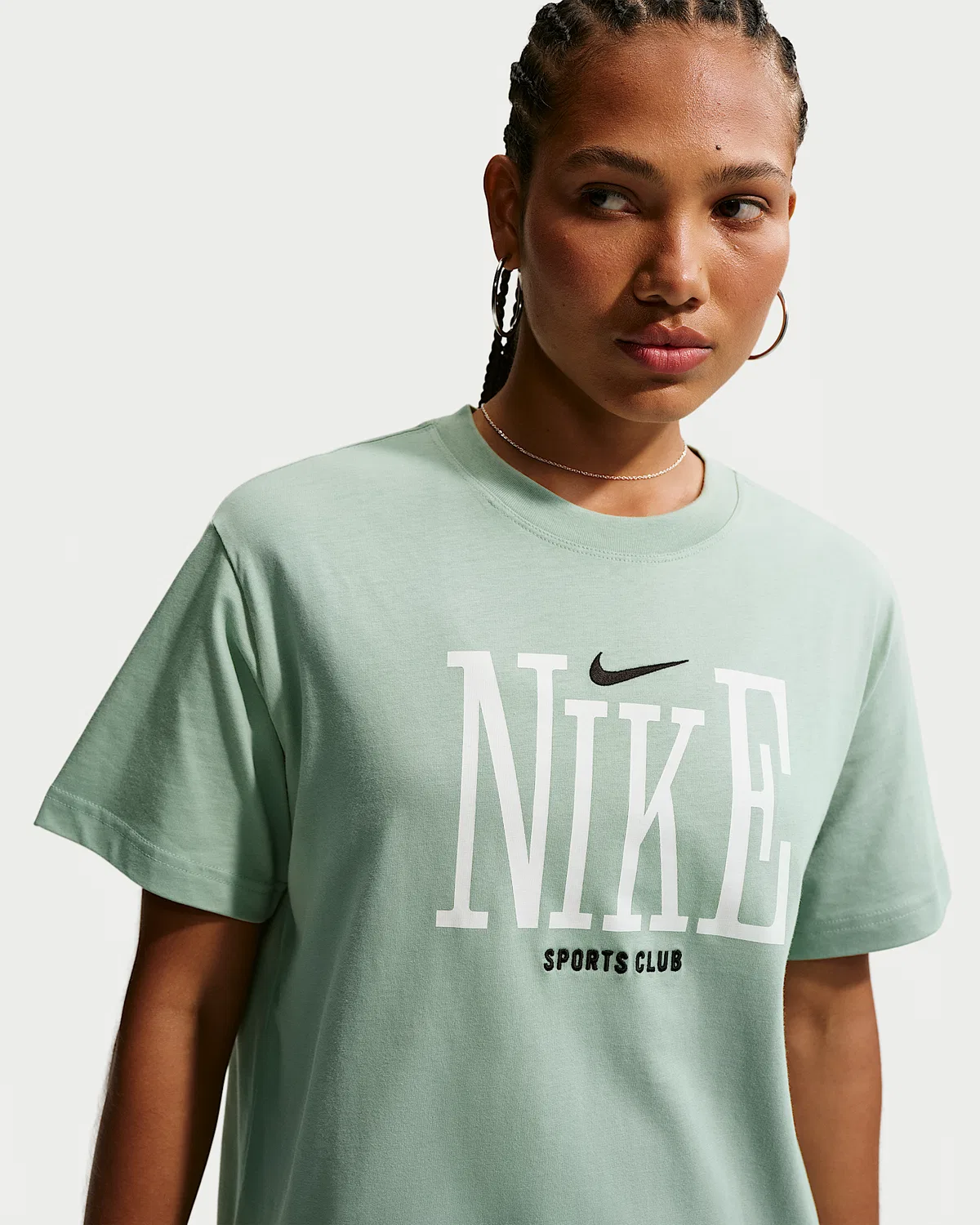 Женская оверсайз футболка Nike Sportswear Classic, Steam — фото 3