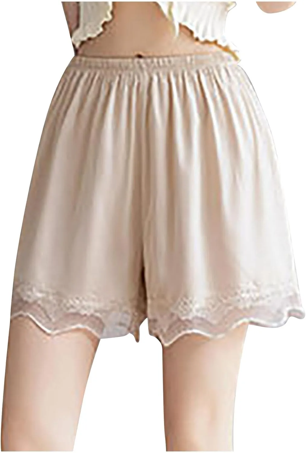 

Женские шорты с кружевной отделкой и пачкой, летние, свободные, на резинке