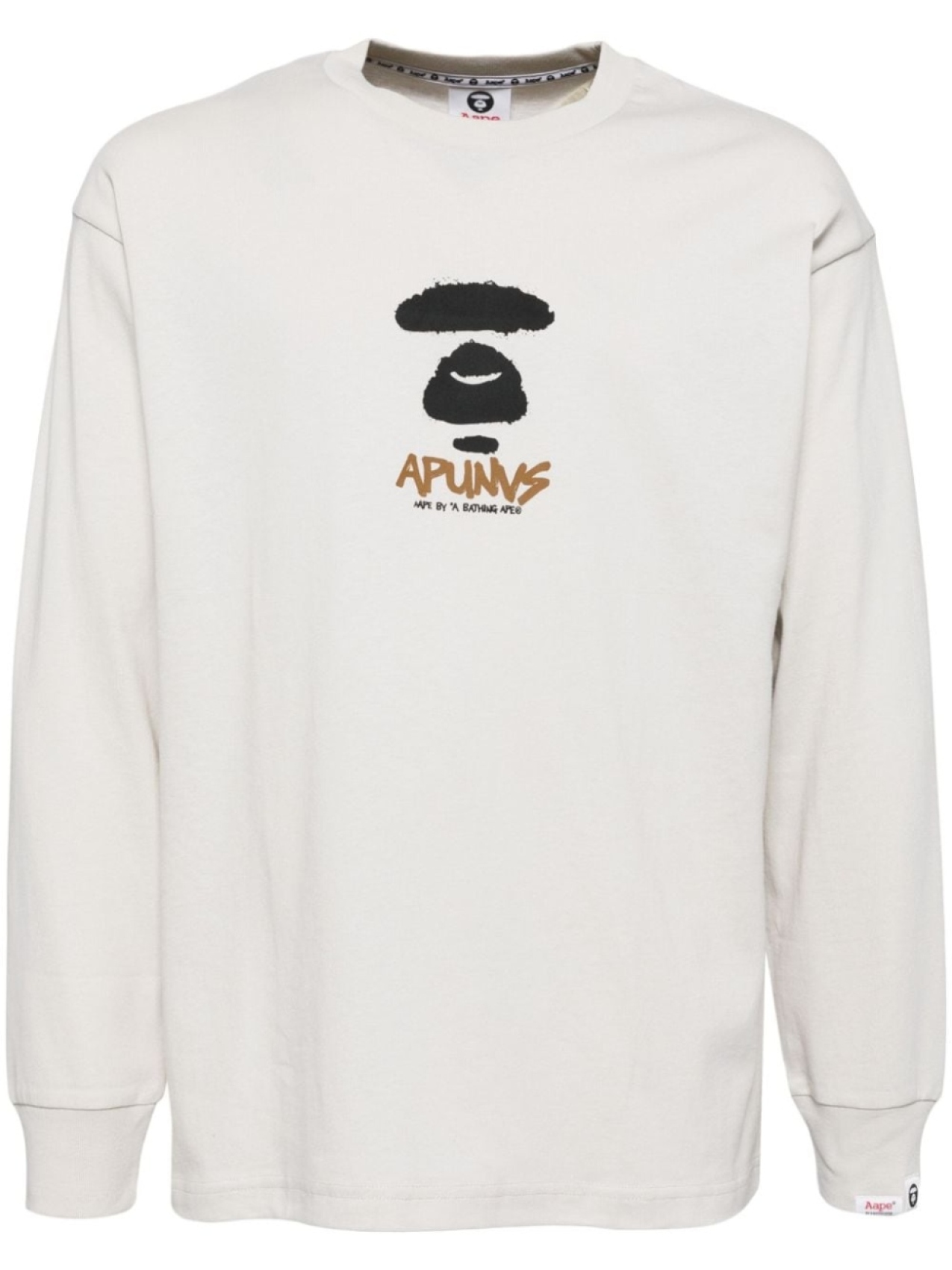 

AAPE BY *A BATHING APE хлопковая футболка, белый