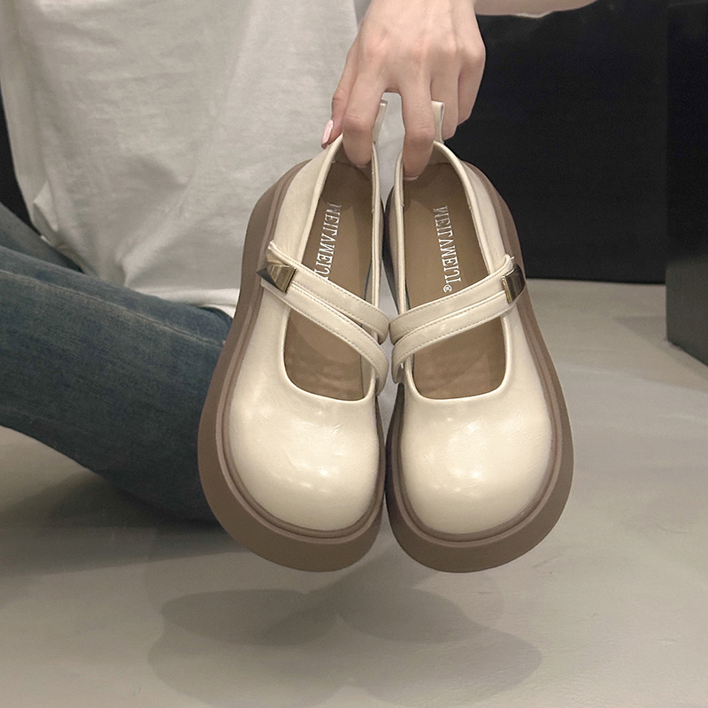 Green feet Женские туфли Мэри Джейн на платформе черные, цвет Black — фото 3