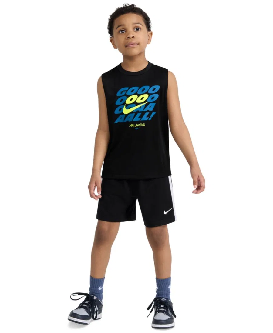 Майка без рукавов для мальчиков 4-7 лет Nike, черный — фото 2
