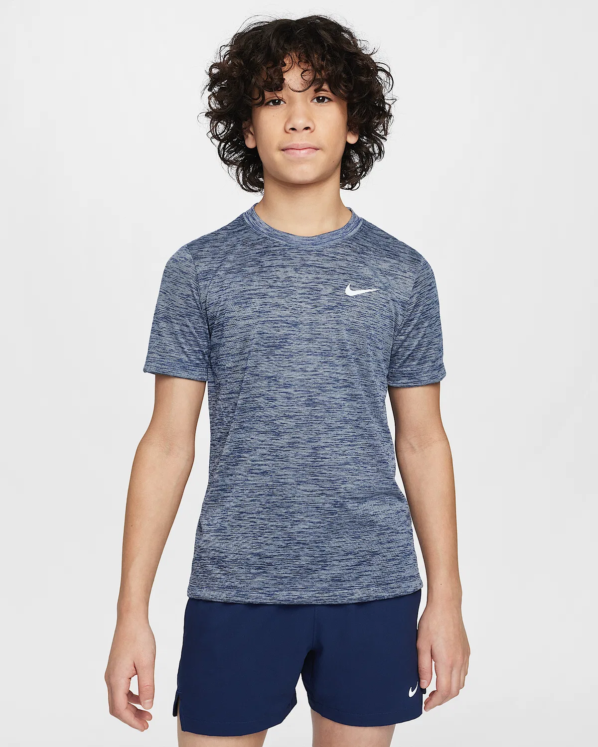 Детская футболка Nike Legend Dri-FIT для тренировок, Midnight Navy/Pure/Heather
