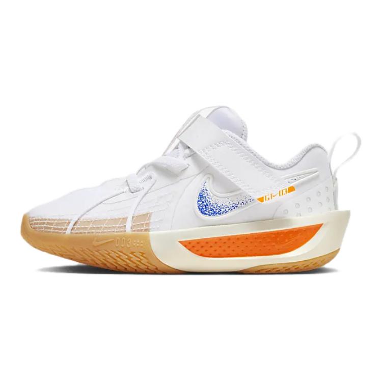 

Nike Детские баскетбольные кроссовки GT Cut 3 с низким верхом, устойчивые к истиранию, белые, синие