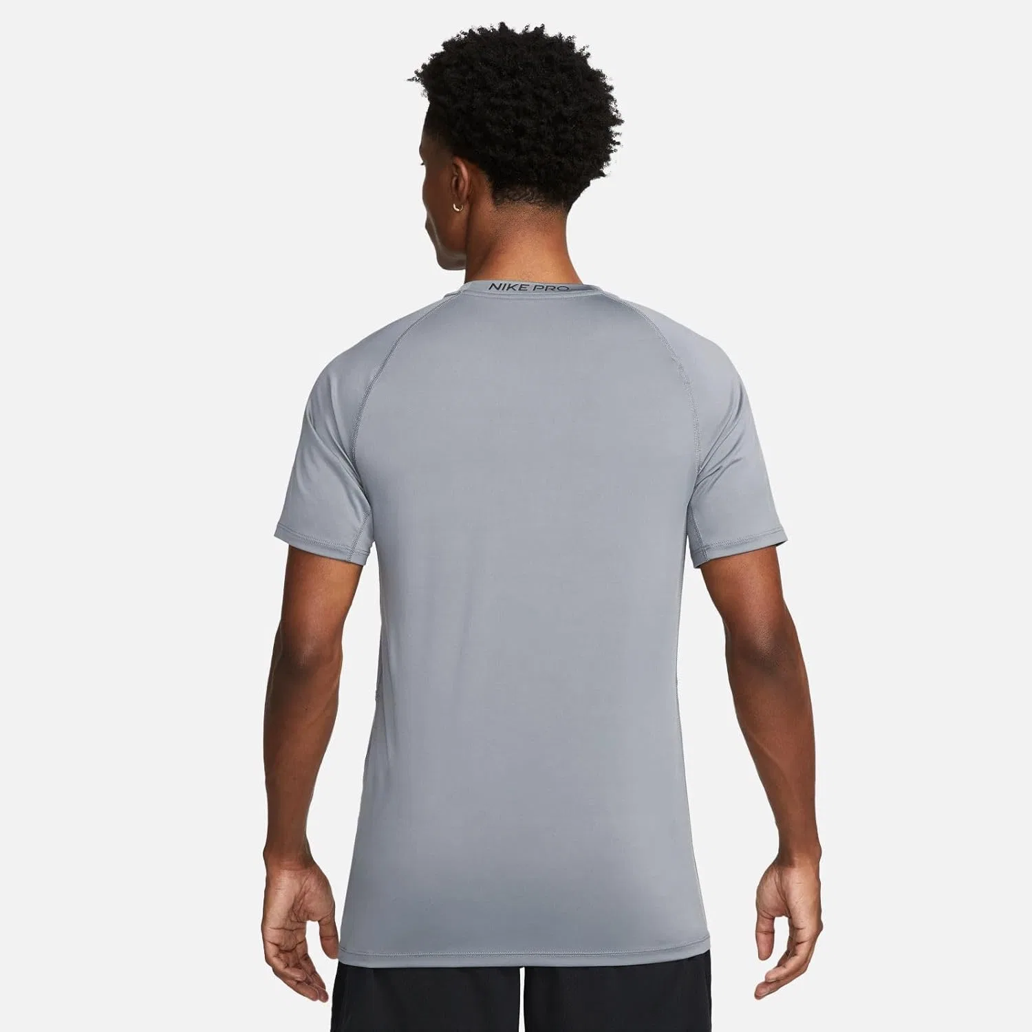 Футболка Nike Pro Dri-FIT Slim, цвет Smoke Grey/Black — фото 3
