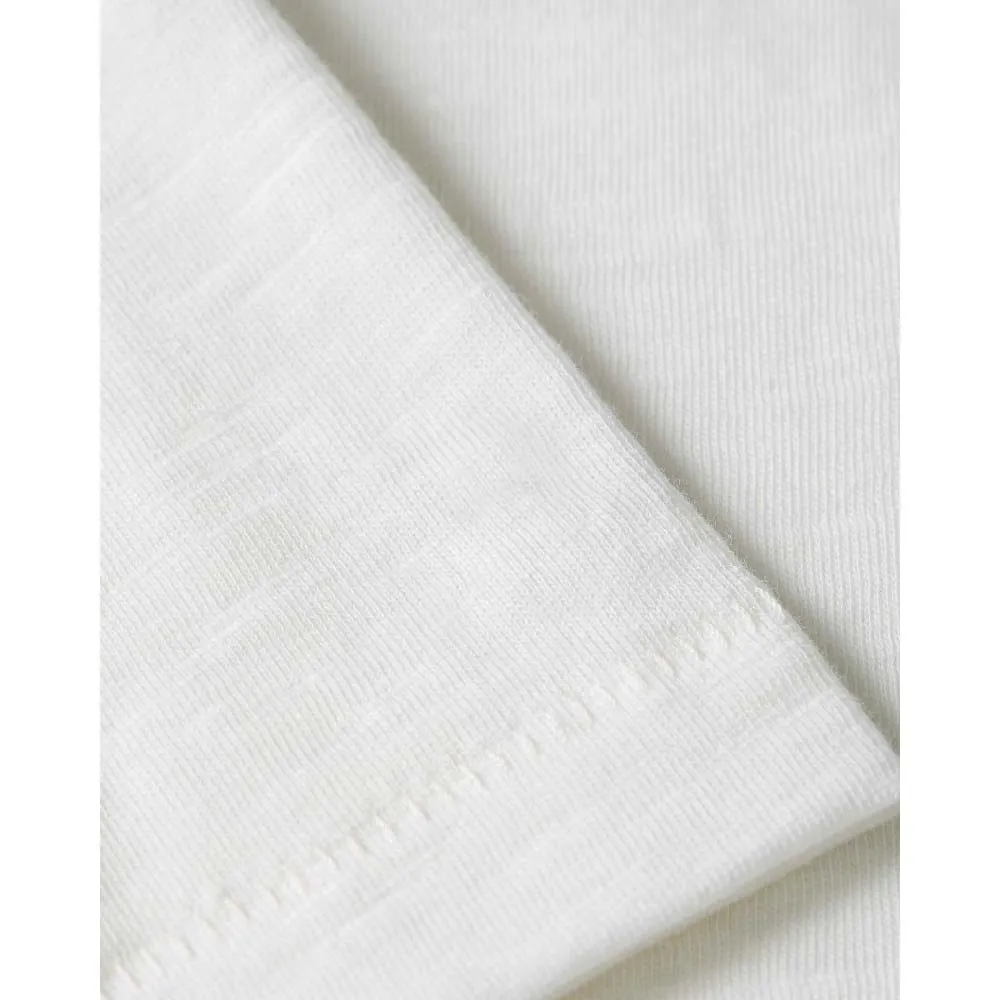 Футболка Tommy Hilfiger Slub Cropped short sleeve v neck, белый — фото 3