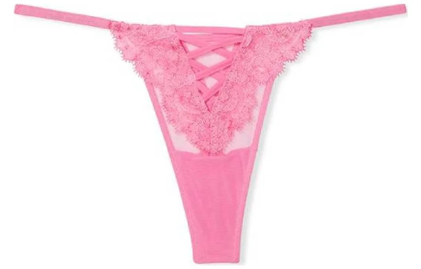 Victoria's Secret Трусики-стринги DREAM ANGELS Boho Floral, многоцветные, 1 шт, персиково-розовые