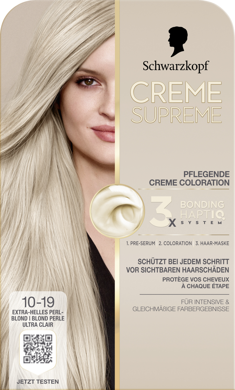 

Краска для волос CREME SUPREME Pflegende Coloration 10-19 Extra-Helles Perlblond