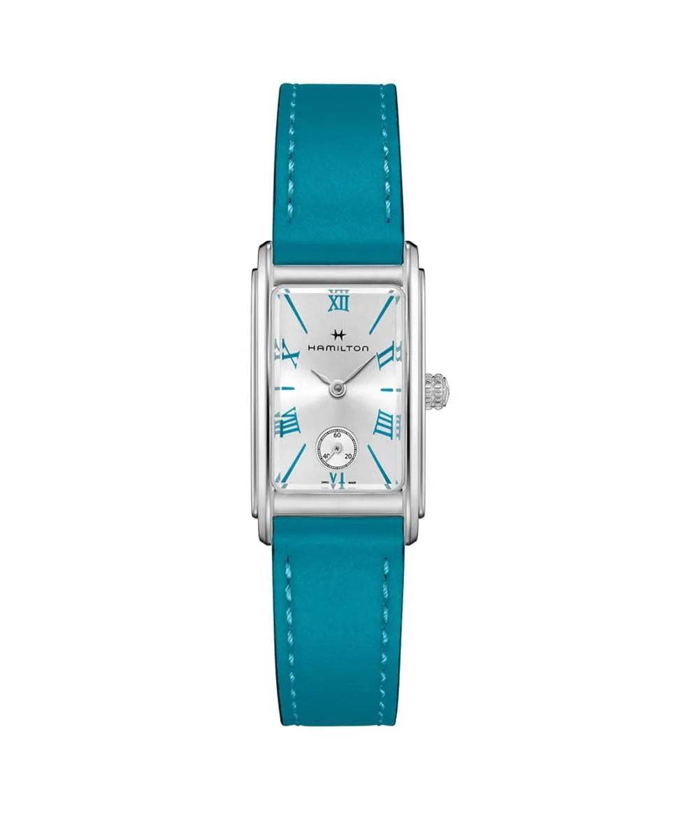 

Женские часы American Classic Ardmore H11221650 с кожаным ремешком Hamilton, синий