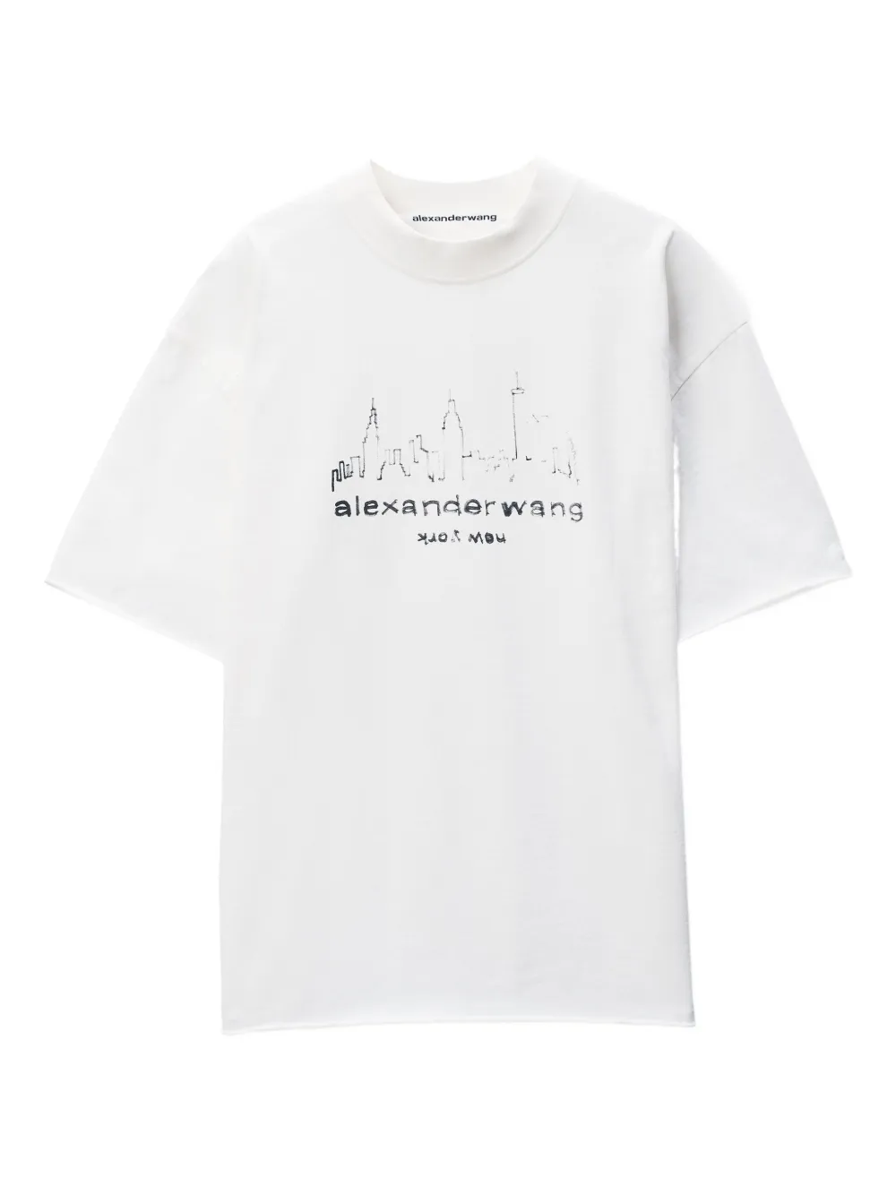 

Хлопковая футболка Alexander Wang, белый