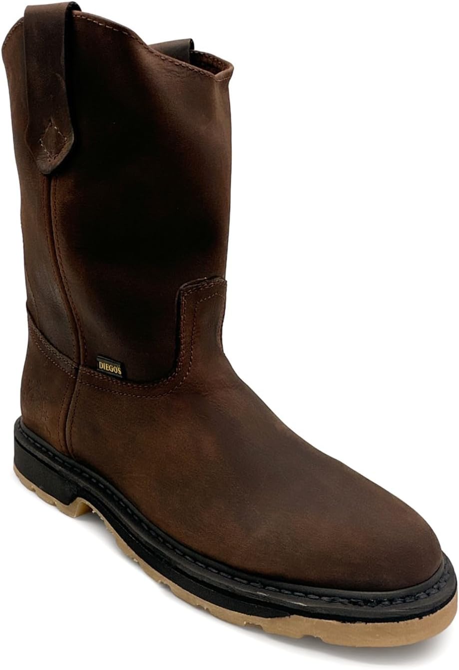 

Мужские сапоги The Western Shops с кожаным верхом, средней высоты и мягким носком, Choco