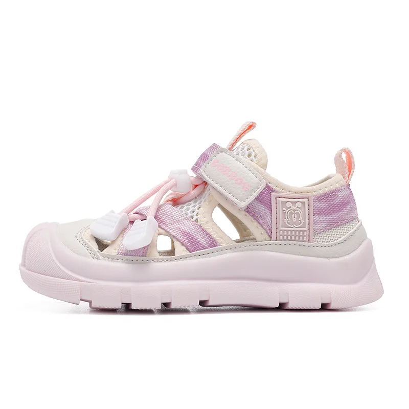 Детские сандалии low top с дышащей легкой амортизацией и поддержкой BOBDOG, Rice/Cherry Blossom Pink