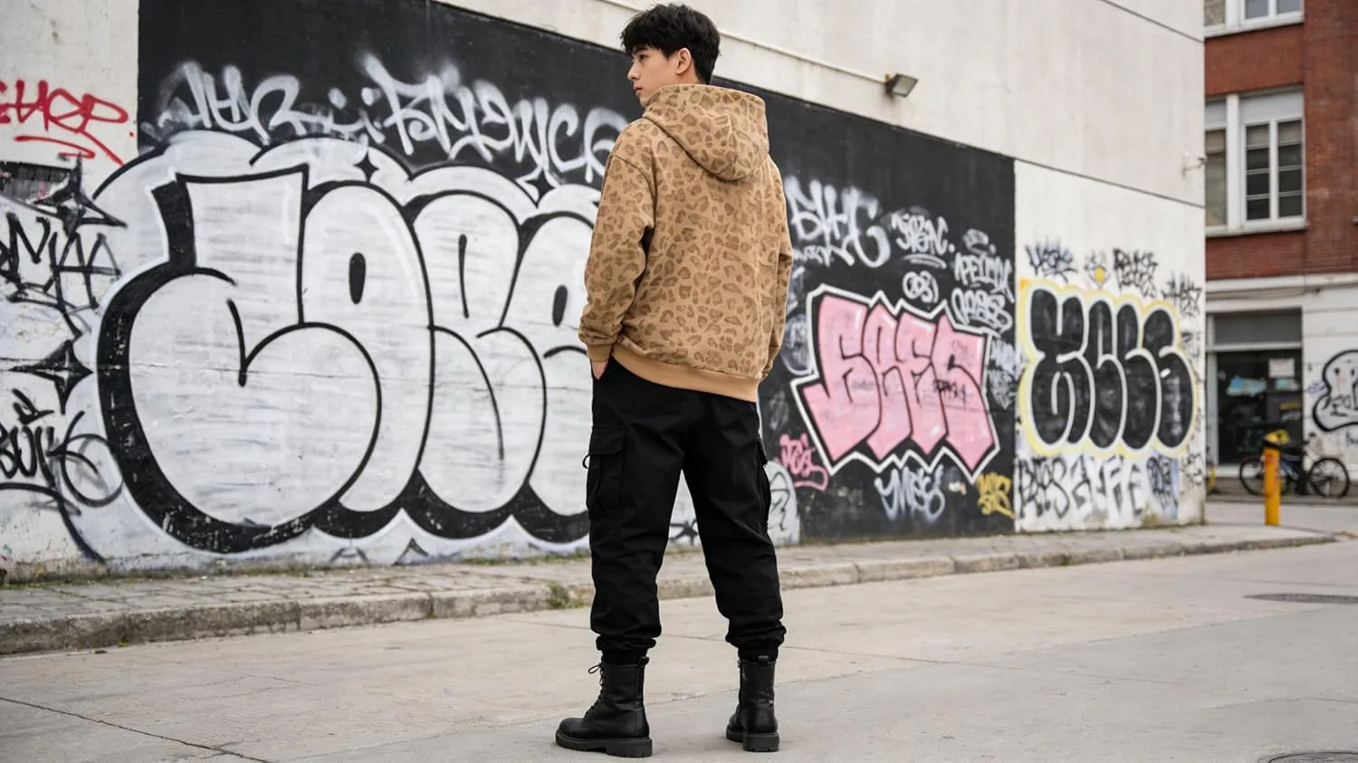 

Мужской худи с принтом леопарда RSGMU