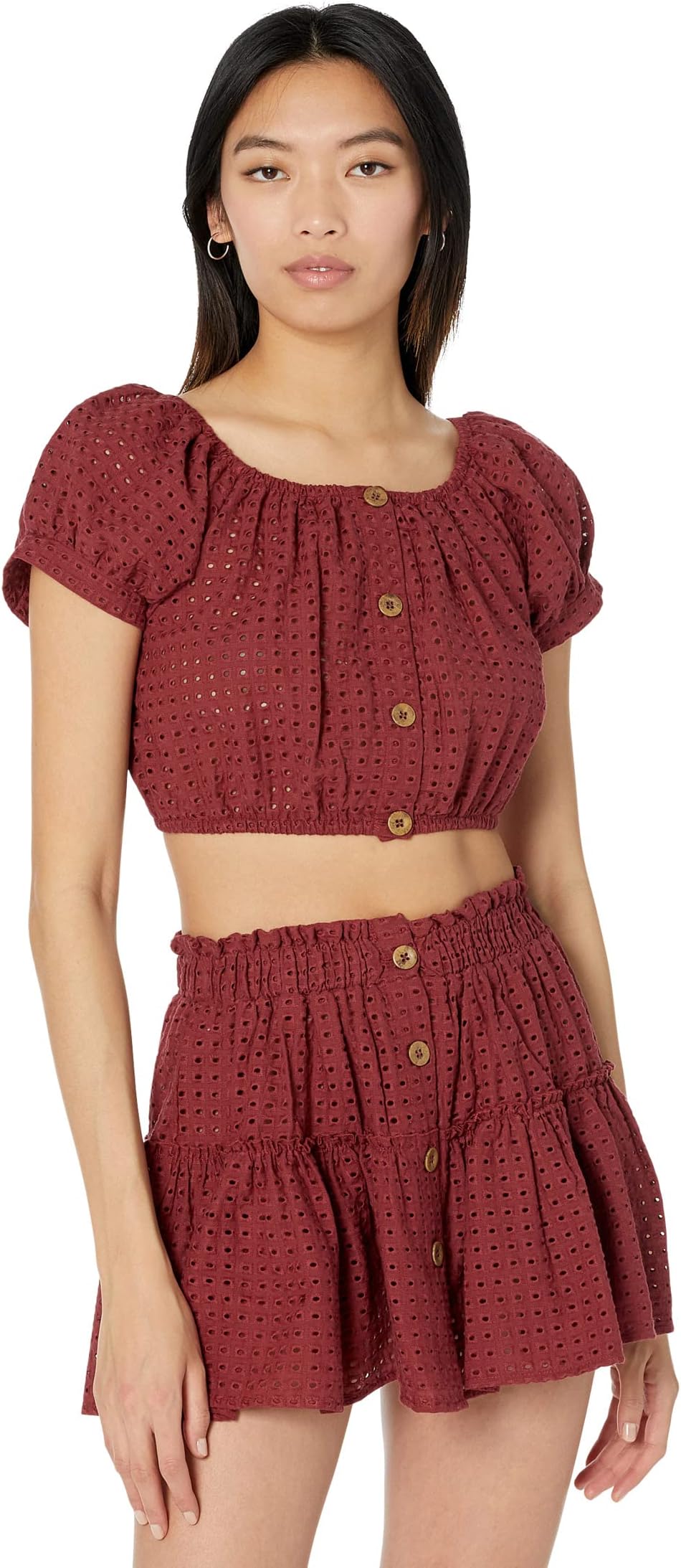 

Купальный топ Eberjey Portola Harper Crop Top Cover-Up, цвет Brick