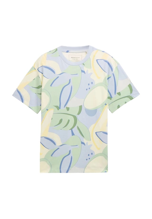 

Хлопковая футболка Denim Tom Tailor, цвет 38022 colorful bi