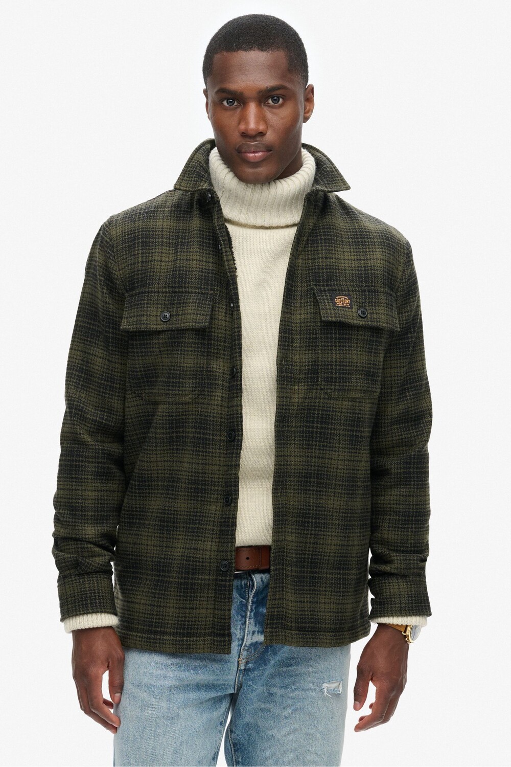 

Шерстяная рубашка Miller Superdry, зеленый