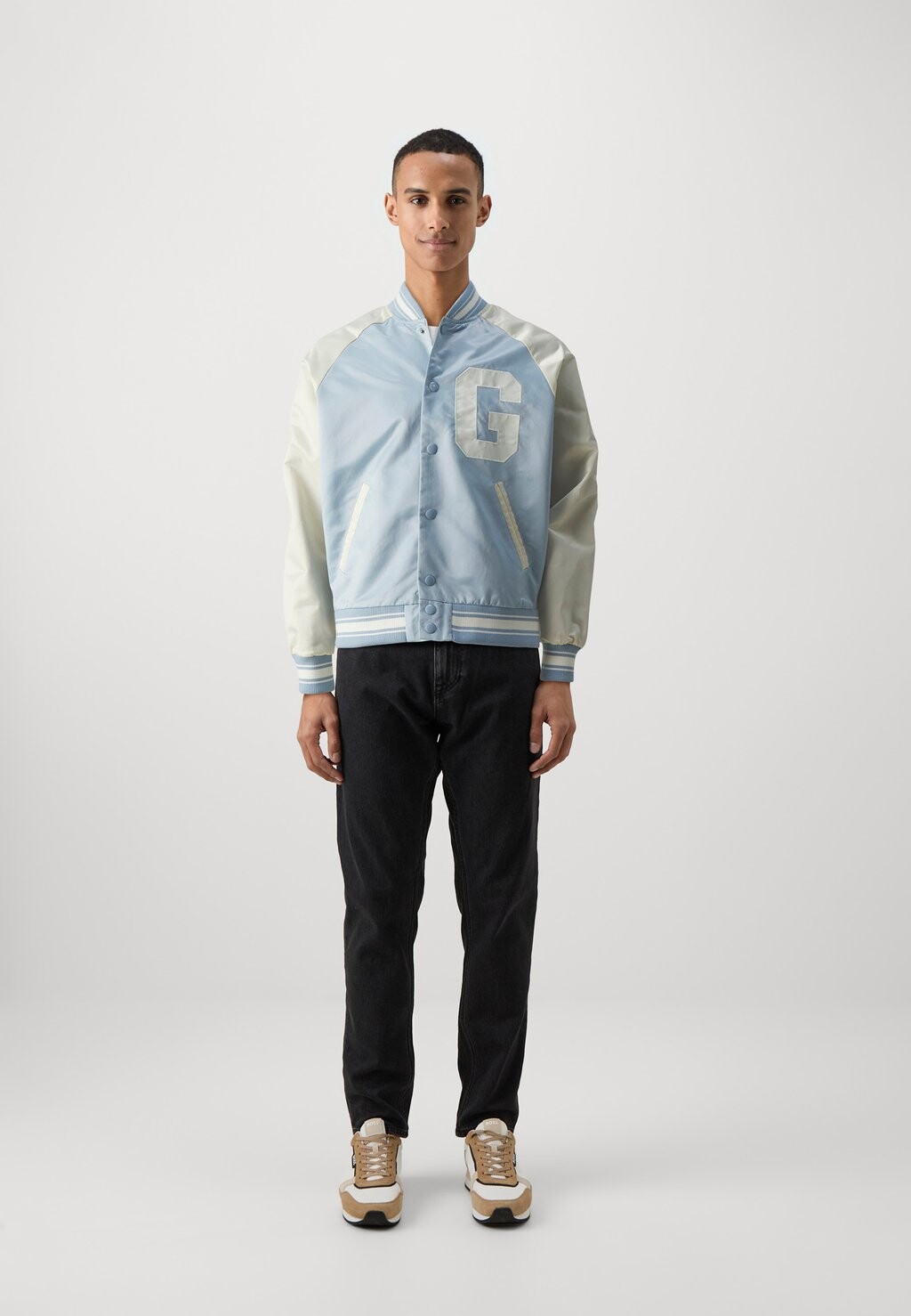 

Куртка-бомбер JACKET UNISEX Guess Originals, светло-голубой