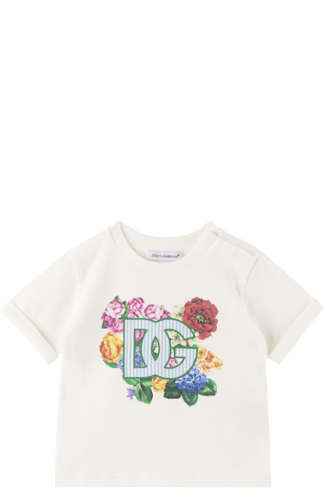 

Футболка с логотипом DG Baby White Jersey Dolce&Gabbana