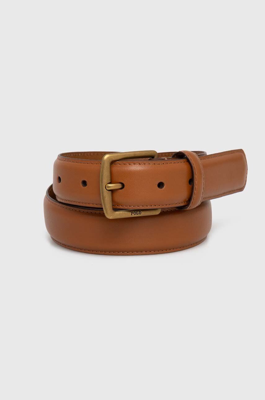 

Кожаный ремень Polo Ralph Lauren, бежевый