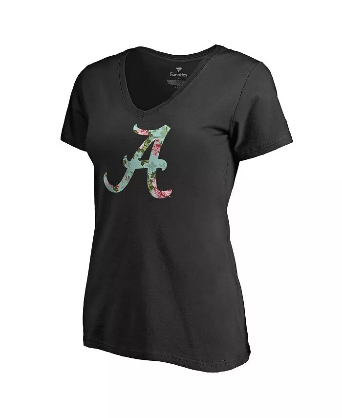 

Женская черная футболка Alabama Crimson Tide Lovely с V-образным вырезом Fanatics