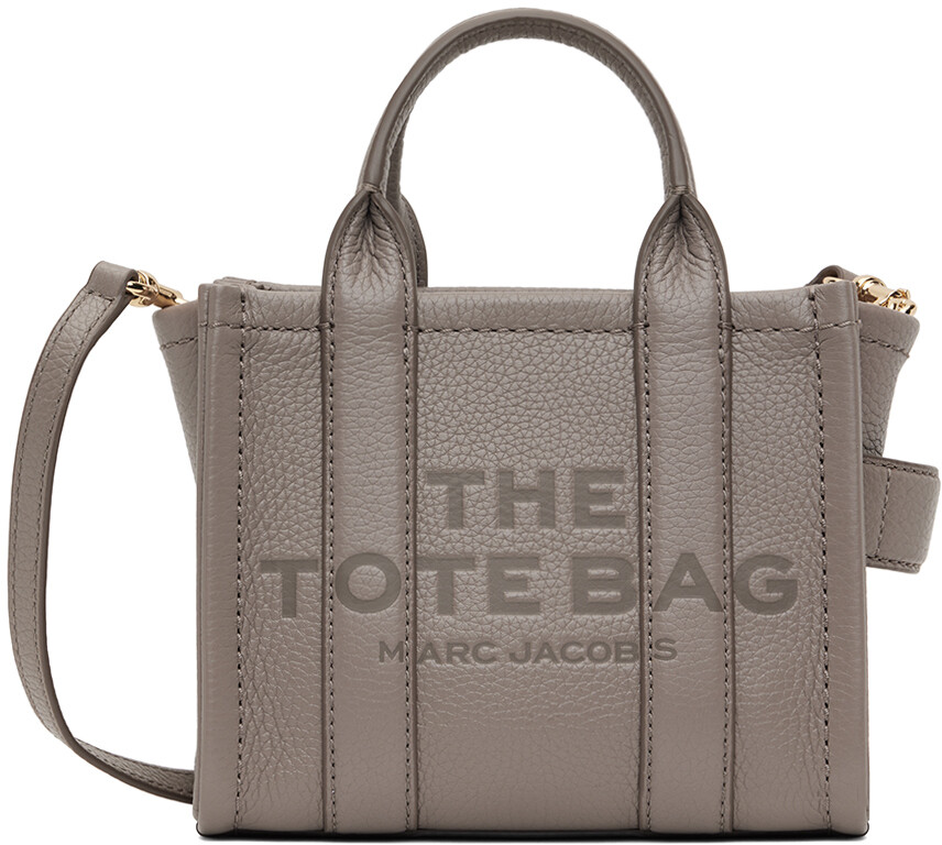 

Серая сумка-тоут «The Leather Crossbody» Marc Jacobs