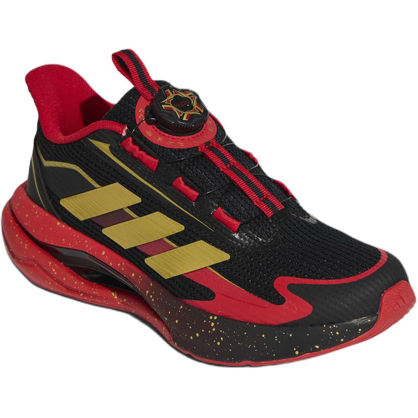 Adidas Детские низкие кроссовки LIGHTDART HABU J, черные, золотые, красные — фото 3