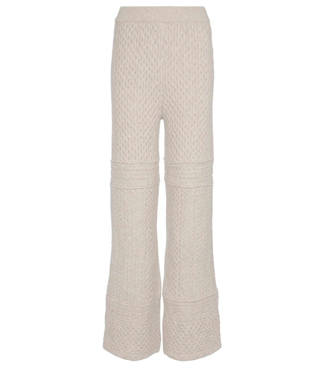 

Брюки Fina из шерстяной смеси, трикотажные косы Nanushka, Creme
