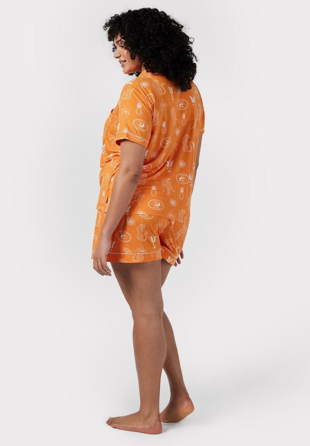 

Пижама CURVE TROPICAL HOLIDAY PRINT SET Chelsea Peers, оранжевый