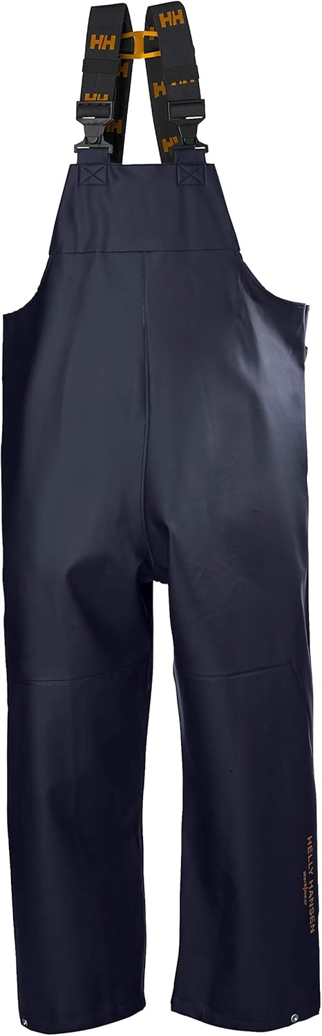 

Helly-Hansen Gale Rain Bib Pants для мужчин - рабочая одежда из полиуретана - водонепроницаемые комбинезоны для мужчин - рыболовные комбинезоны Helly Hansen, 590 Navy