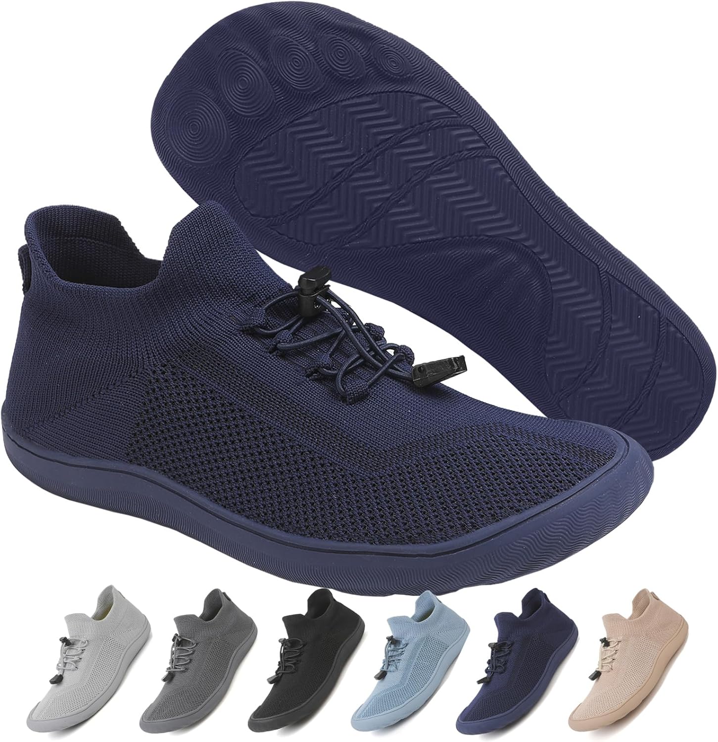 

Походные кроссовки для пеших прогулок для женщин и мужчин, унисекс, легкие, с широкой носковой частью, противоскользящие, для бега и спорта Feedmoo, синий