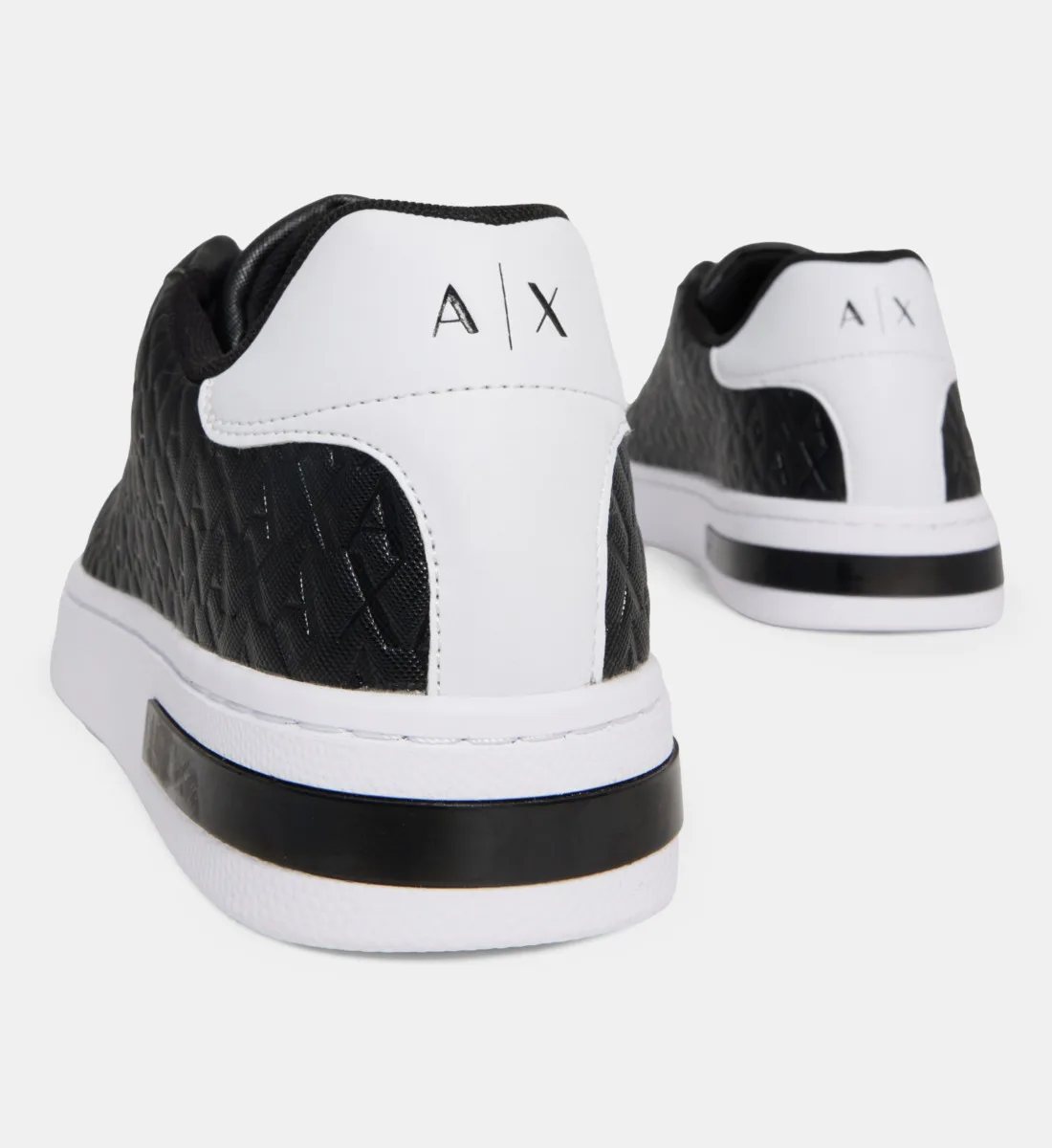 Лакированные кеды с монограммой Armani Exchange, черный — фото 4