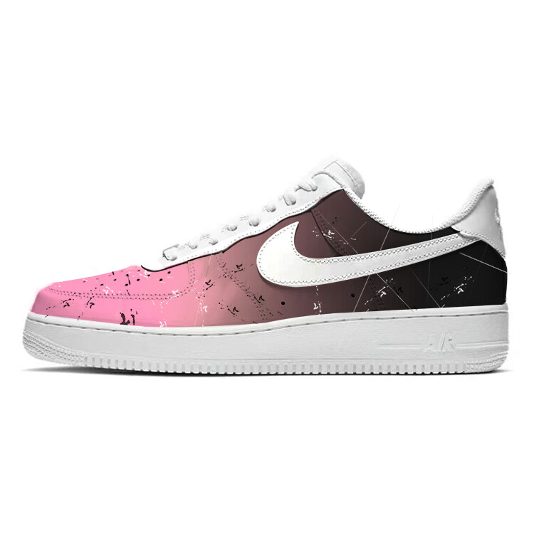 

Кроссовки Nike Air Force 1 Skateboarding Shoes Men Low-top Black/pink, розовый