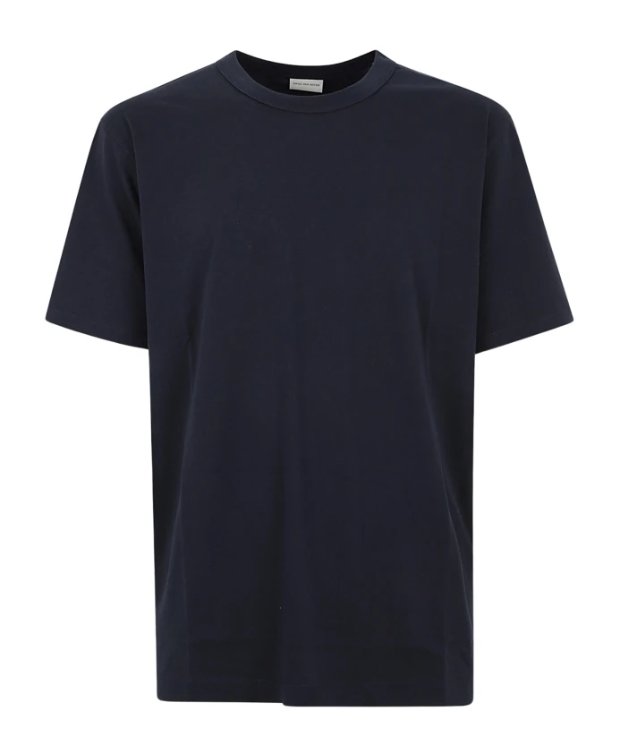 

Хлопковая футболка с круглым вырезом Dries Van Noten, синий