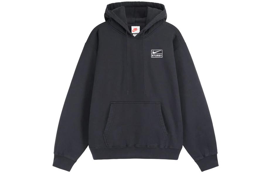 X Stussy Washed Hoodie Азиатский размер Nike, черный — фото 2