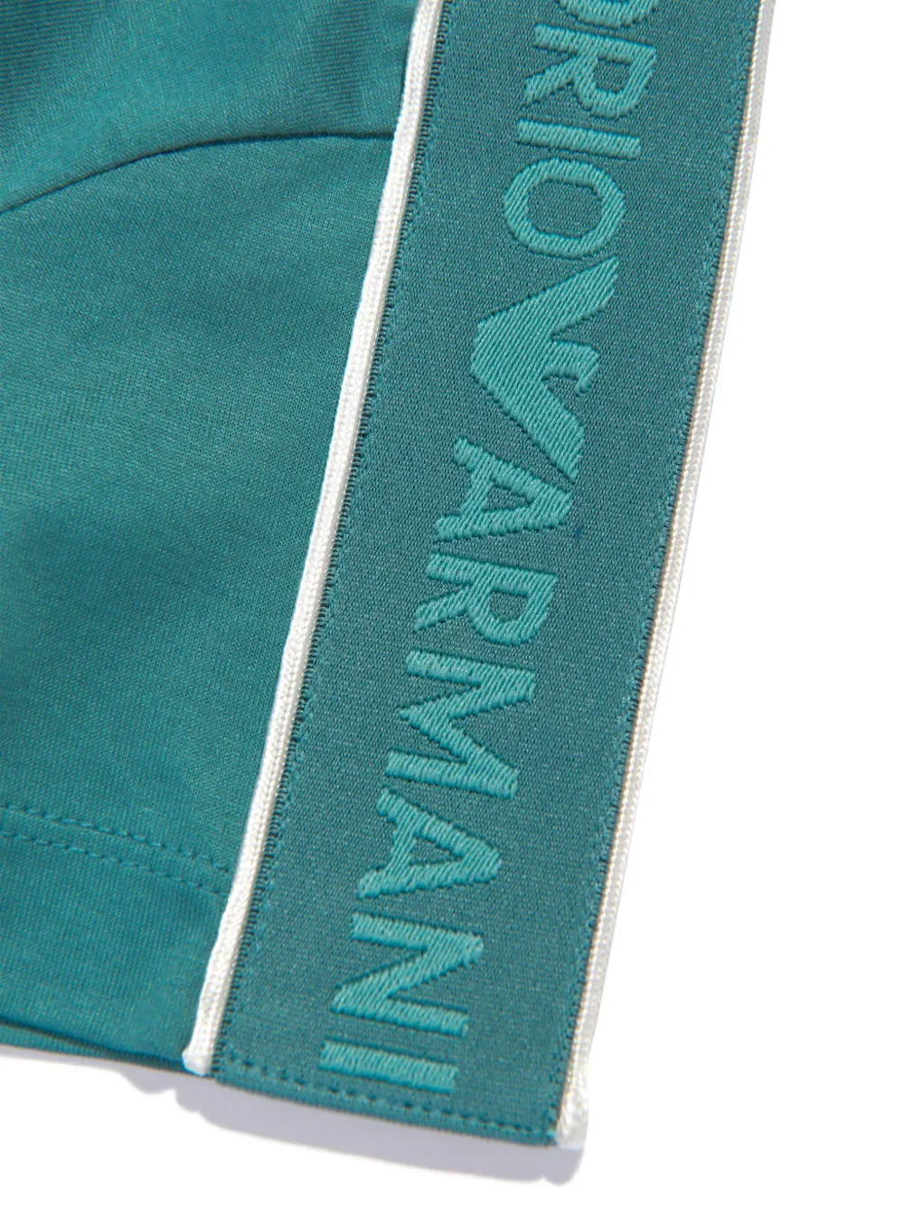 Футболка с логотипом Emporio Armani Kids, зеленый — фото 3