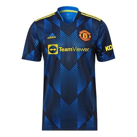 

Футболка manchester united 21 22 третья футболка Adidas, синий