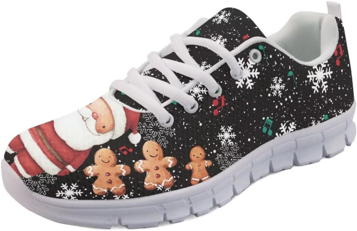 

Кроссовки Forchrinse с винтовым тай-дай принтом для мужчин и женщин, легкие модные кроссовки для бега и прогулок, Santa Claus Printed