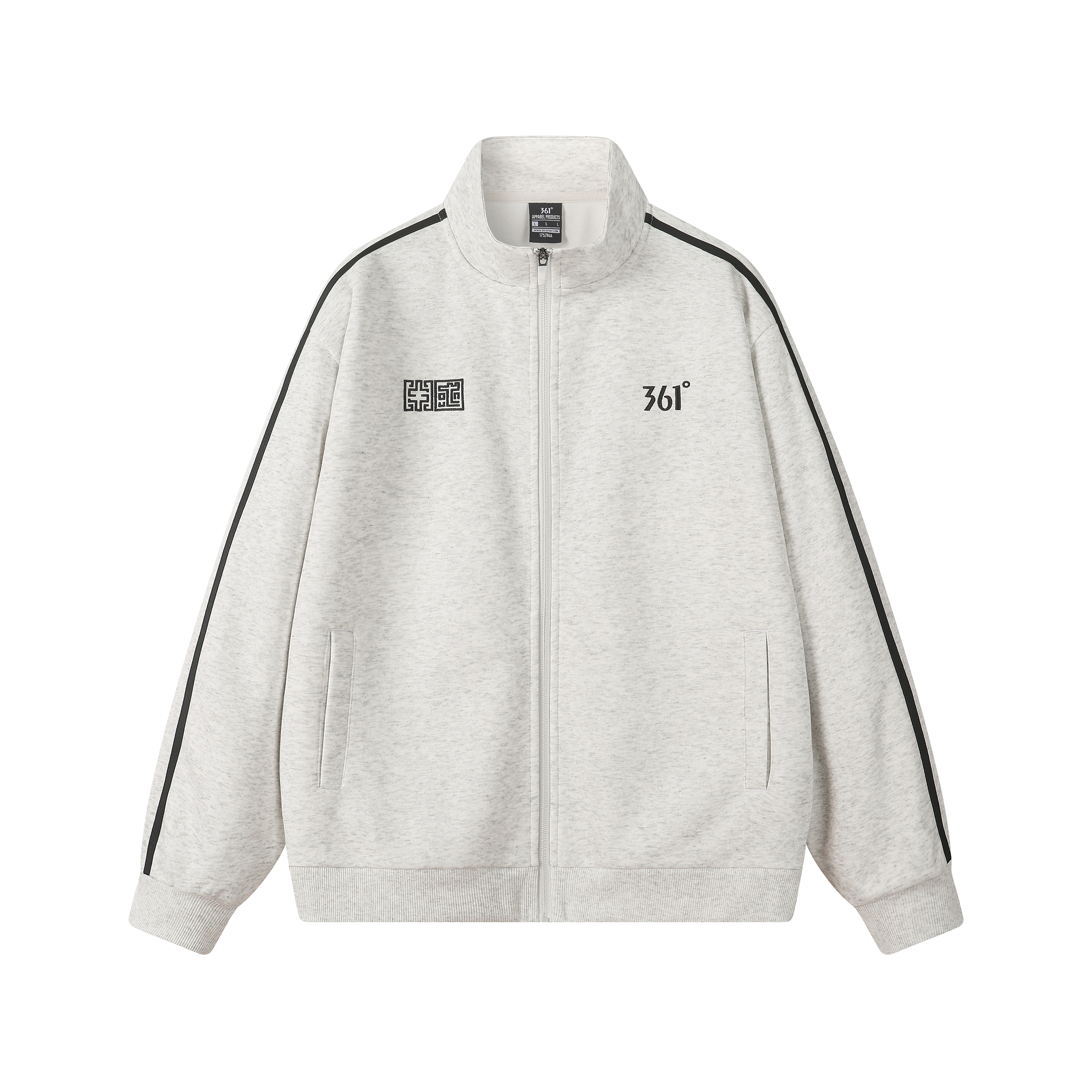 

Куртка Unisex Stand Collar Moderate Others 361°, белый heather серый