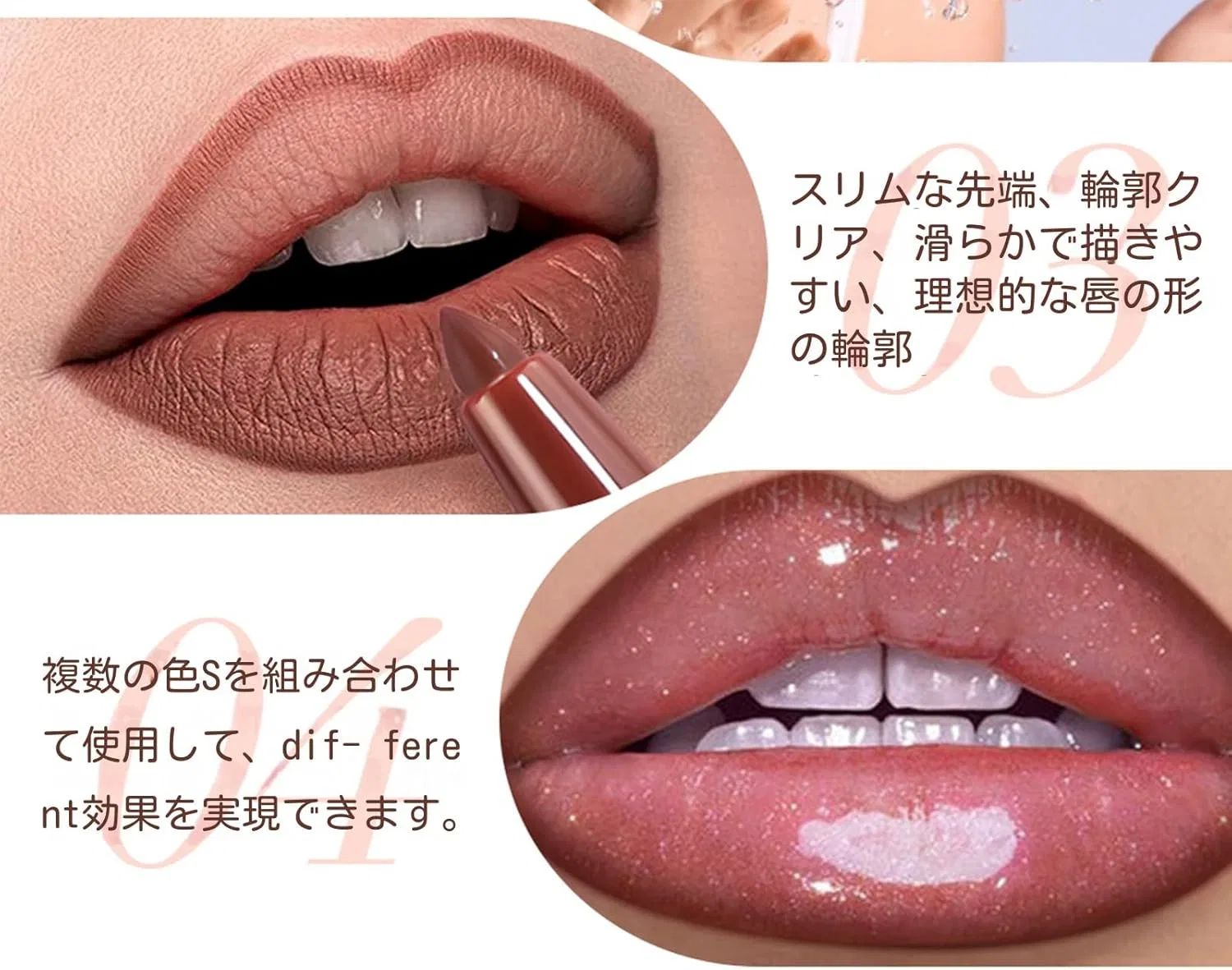 Губная помада Wesleyyy Lip Color Smooth Lip Liner Effect Gloss, 7 цветов, 6 карандашей — фото 4
