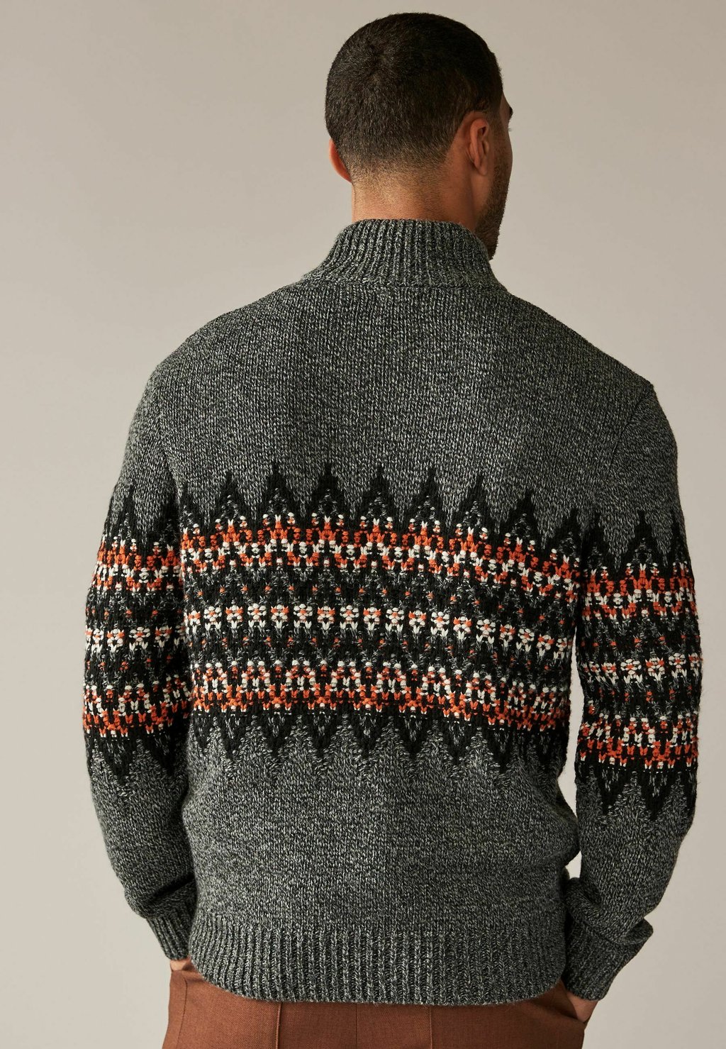 

Джемпер FIT FAIRISLE PATTERN Next, серый