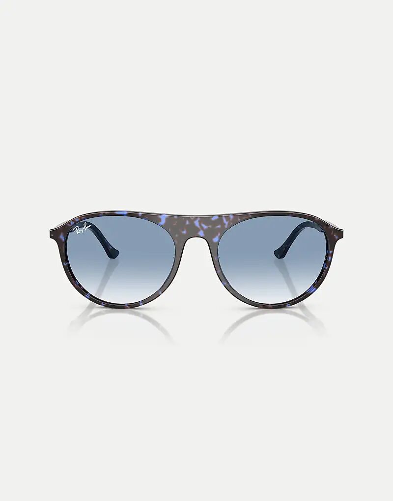 

Солнцезащитные очки Ray-Ban Rb2215 квадратной формы с синими линзами в цвете «гавана-синяя черепаха»