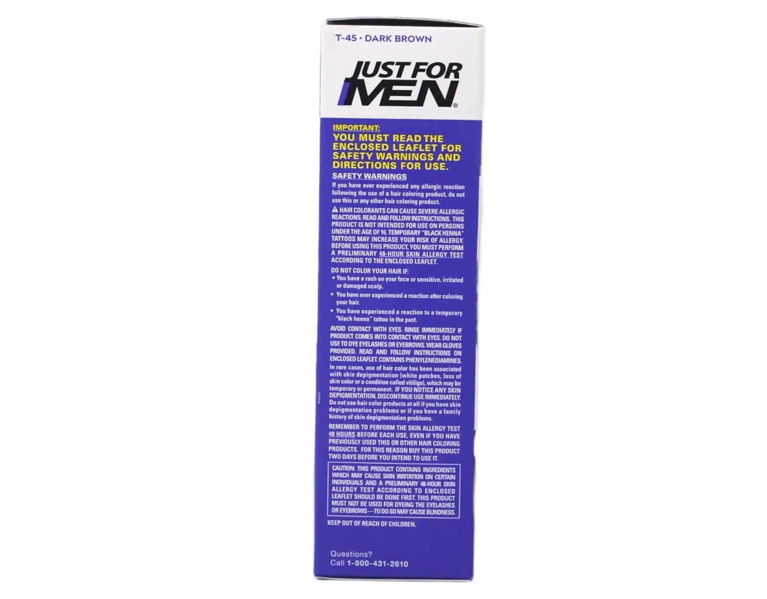 Средство для волос Just for Men Touch of Grey T-45 темно-коричневый, 8 шт. Just For Men — фото 4