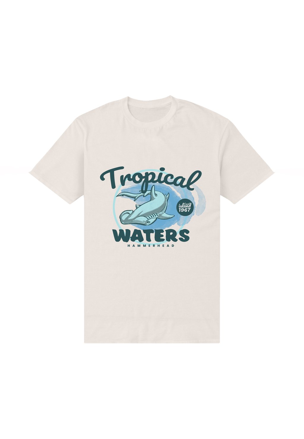 

Футболка с принтом MATT KEELING TROPICAL WATERS Henry Tiger, бежевый