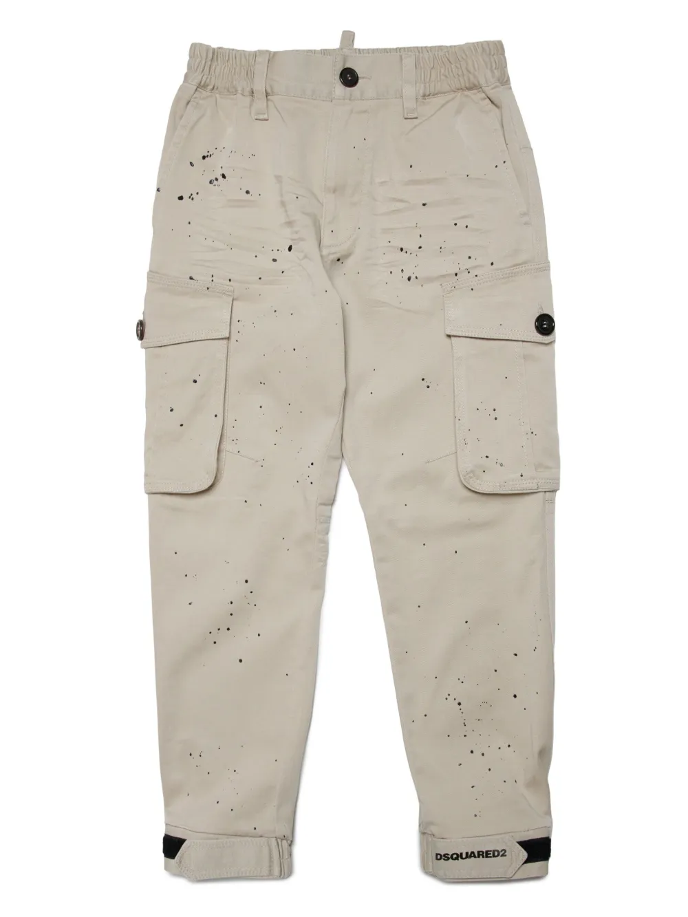 Брюки с эффектом разбрызганной краски DSQUARED2 KIDS, нейтральный